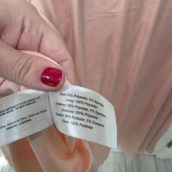 Motherhood Maternity Blush Pink Wrap Maxi Dress XL | NWT - Picture 12 of 12